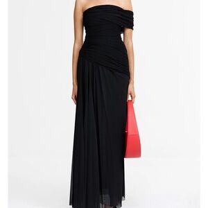 Acler One Shoulder Black Dress